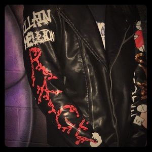 Leather Biker Jackets “”F£!$@ Graffiti”